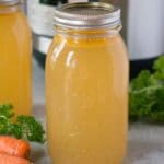 Instant pot chicken stock/broth in a jar