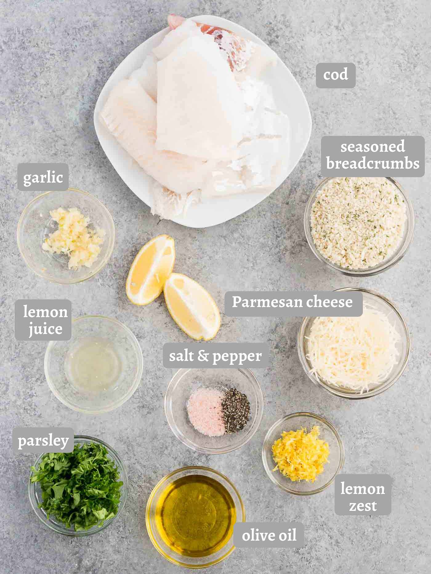 ingredients for baked cod
