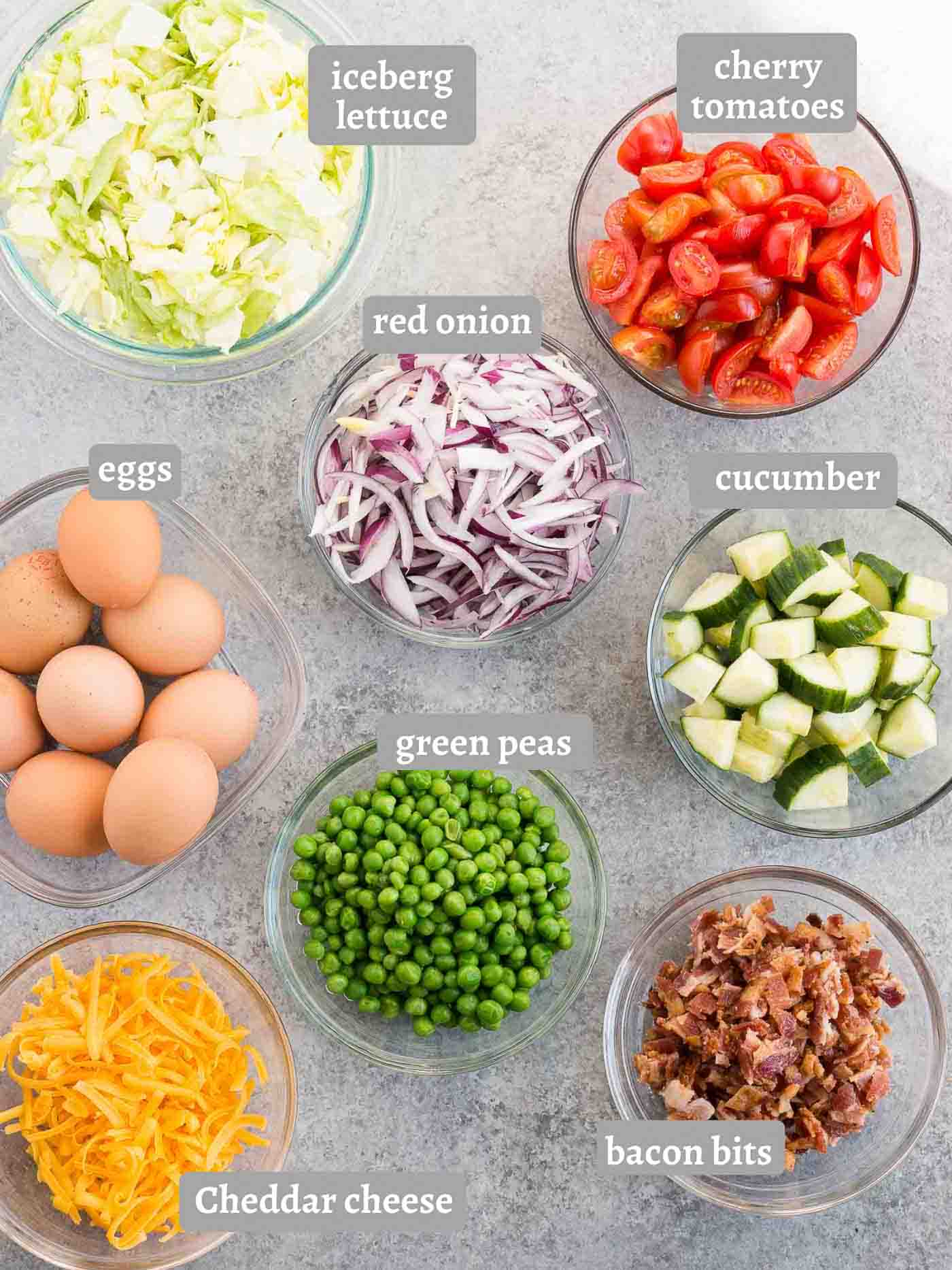 ingredients for 7 layer salad