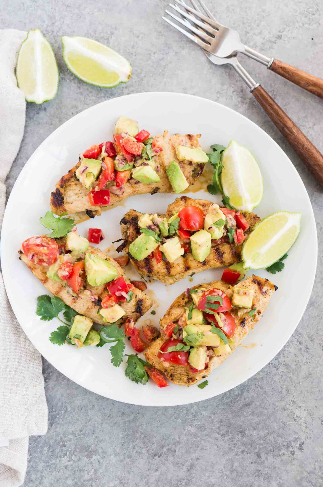 cilantro lime chicken on a plate