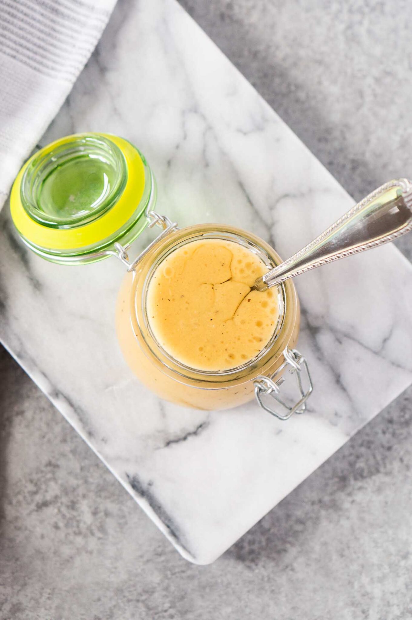 honey mustard dressing for salad in a jar