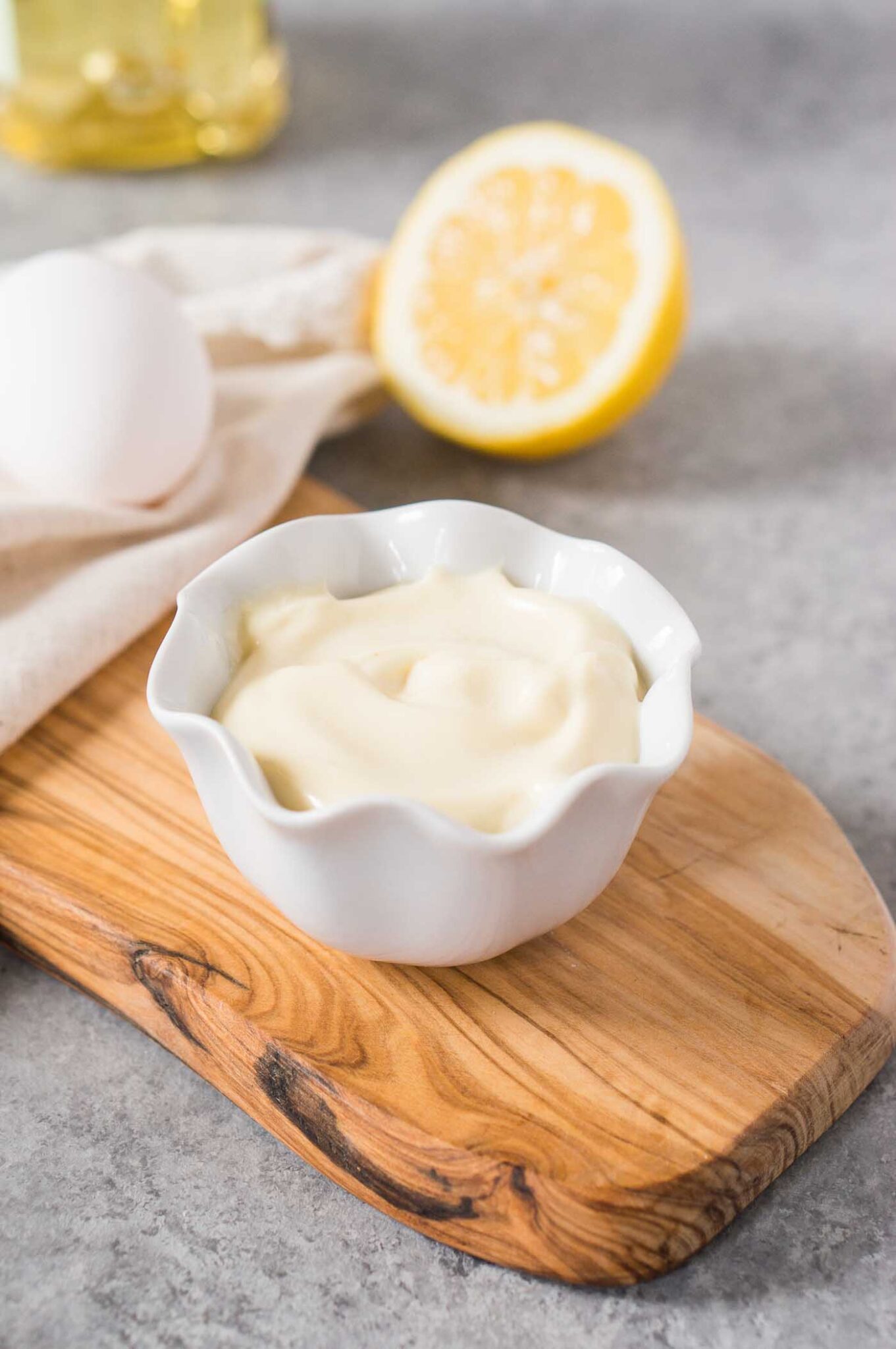 basic mayonnaise recipe served in a bowl