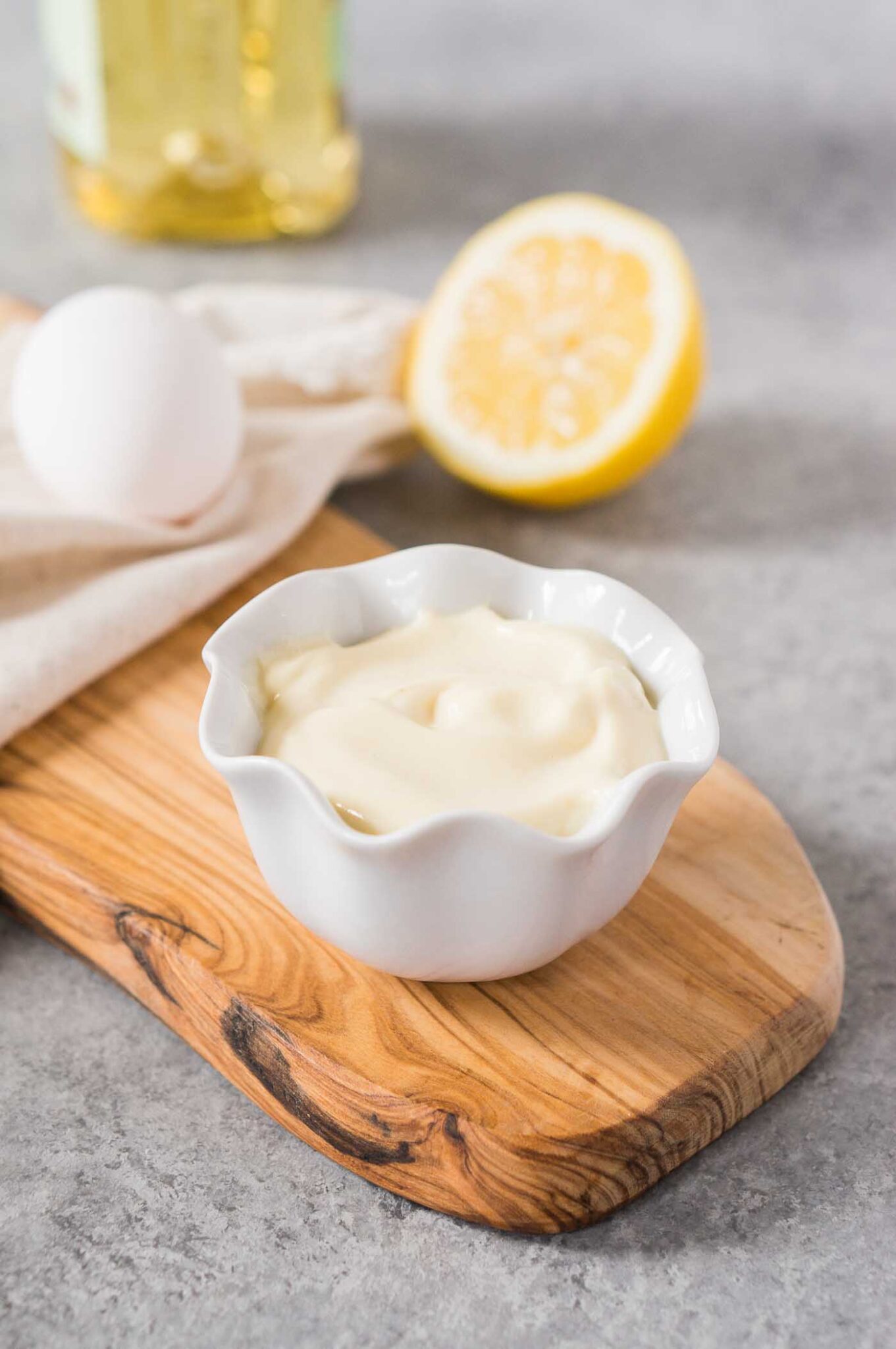 homemade mayonnaise in a bowl