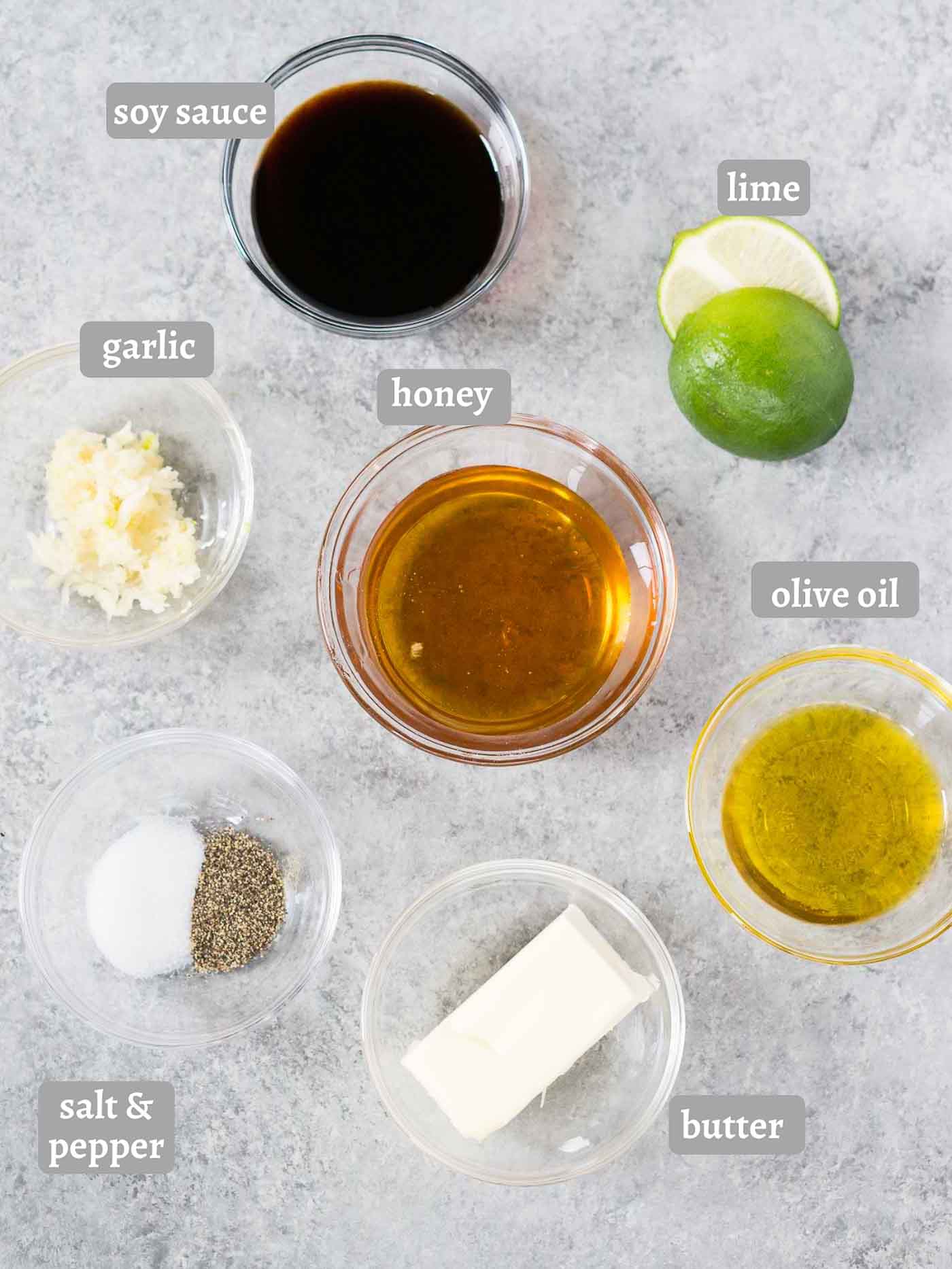ingrediens for honey glazed salmon