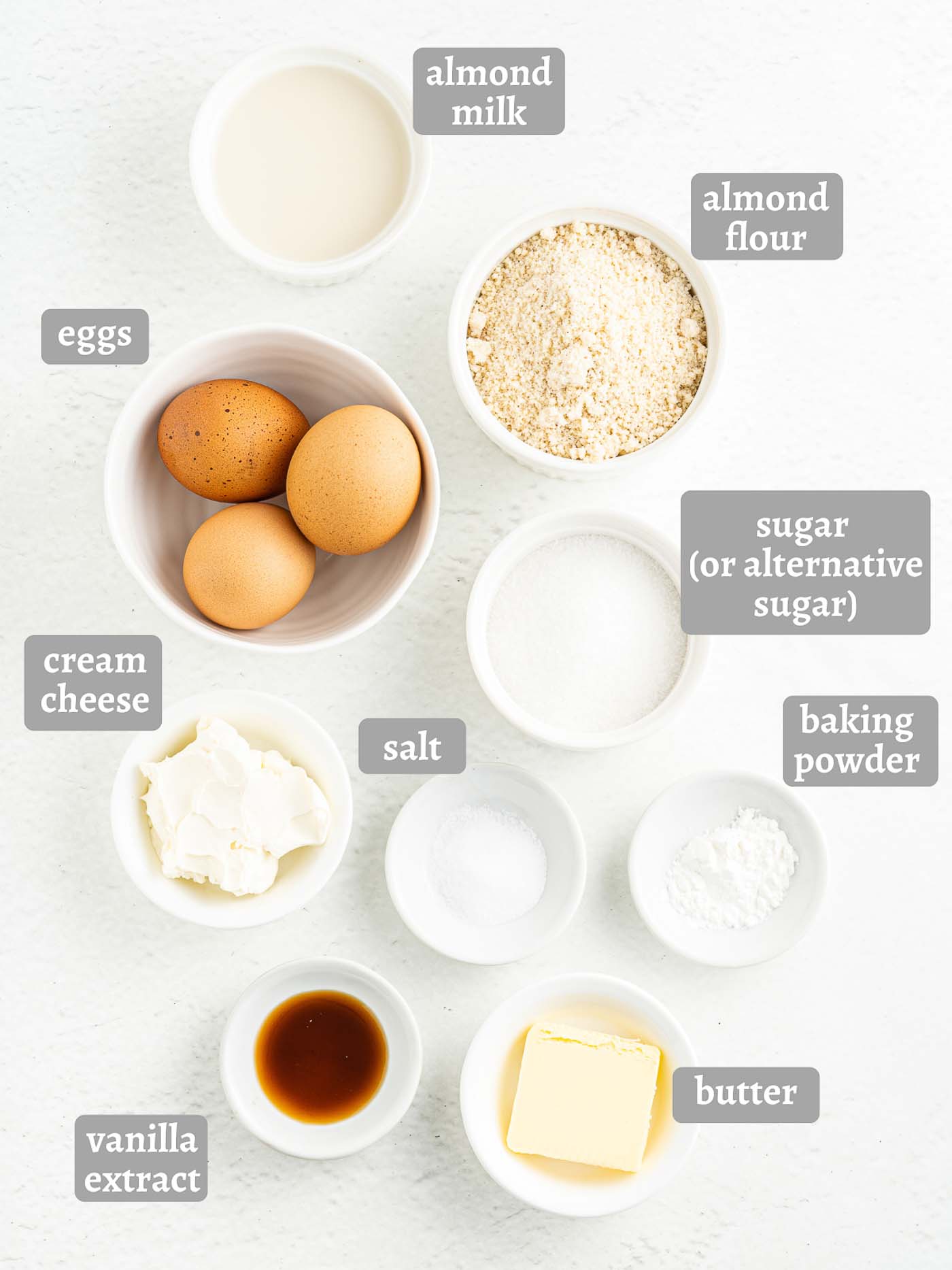 ingredients for gluten-free waffles