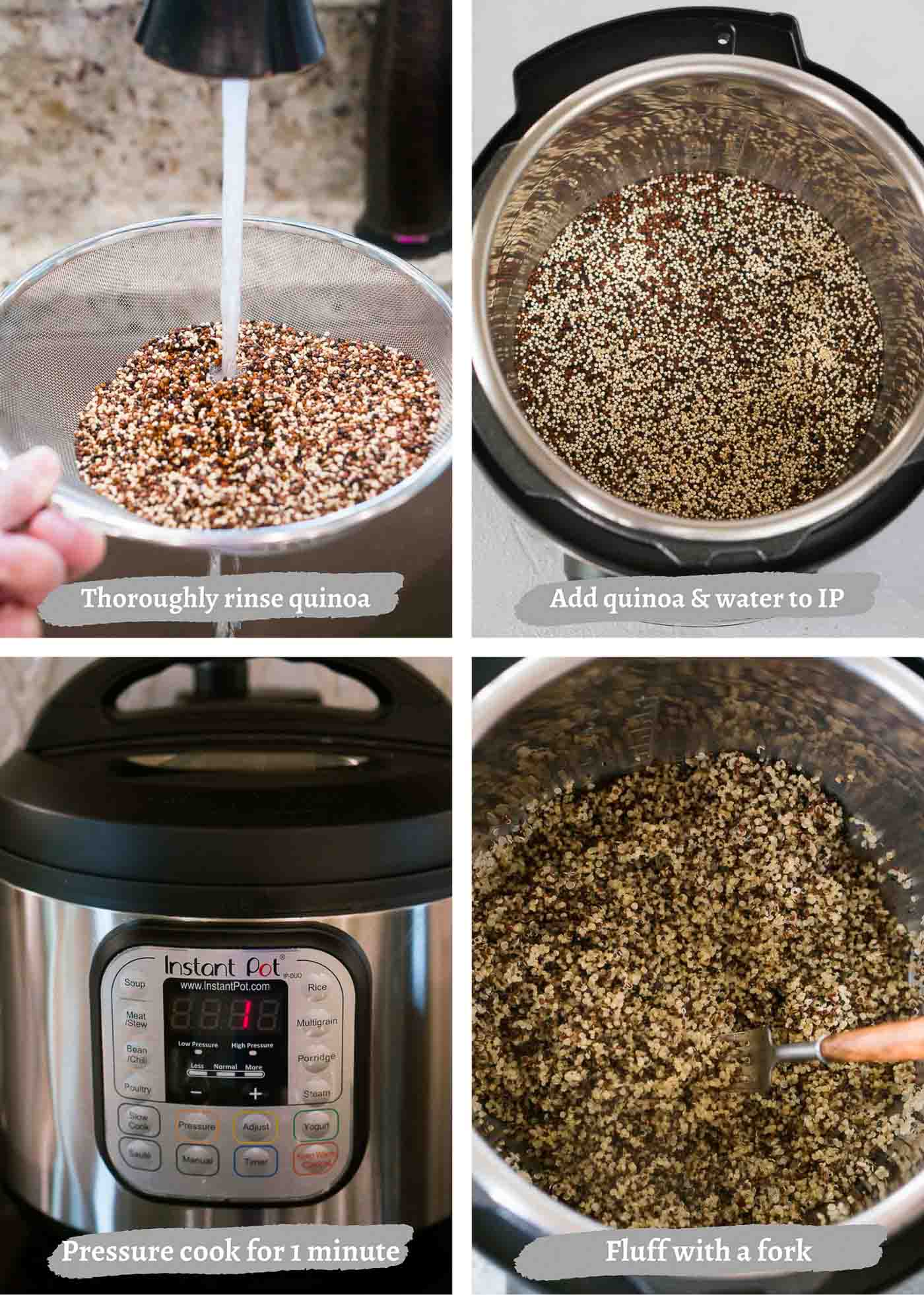 instructions how to make quinoa in an instant pot
