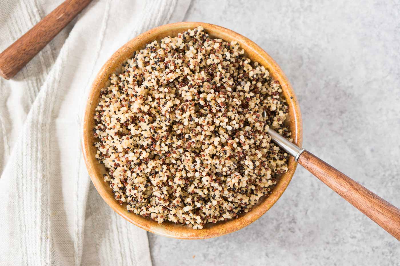 pressure cooker quinoa in a bowl