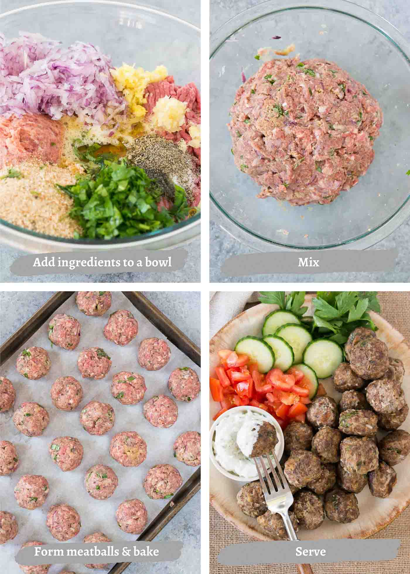 how to make greek meatballs process shots