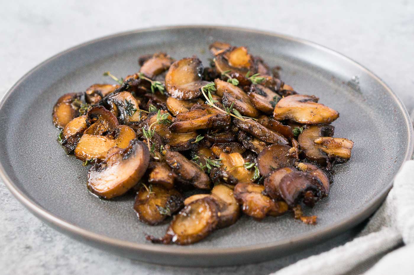 cooked mushrooms on a plate