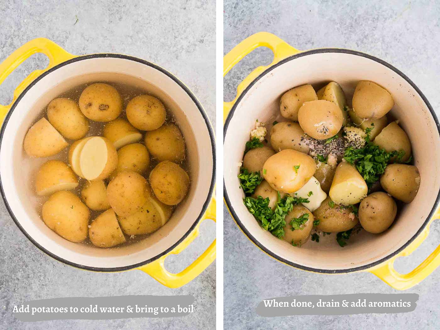 step by step pictures for boiling potatoes