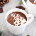 hot chocolate with honey in a mug