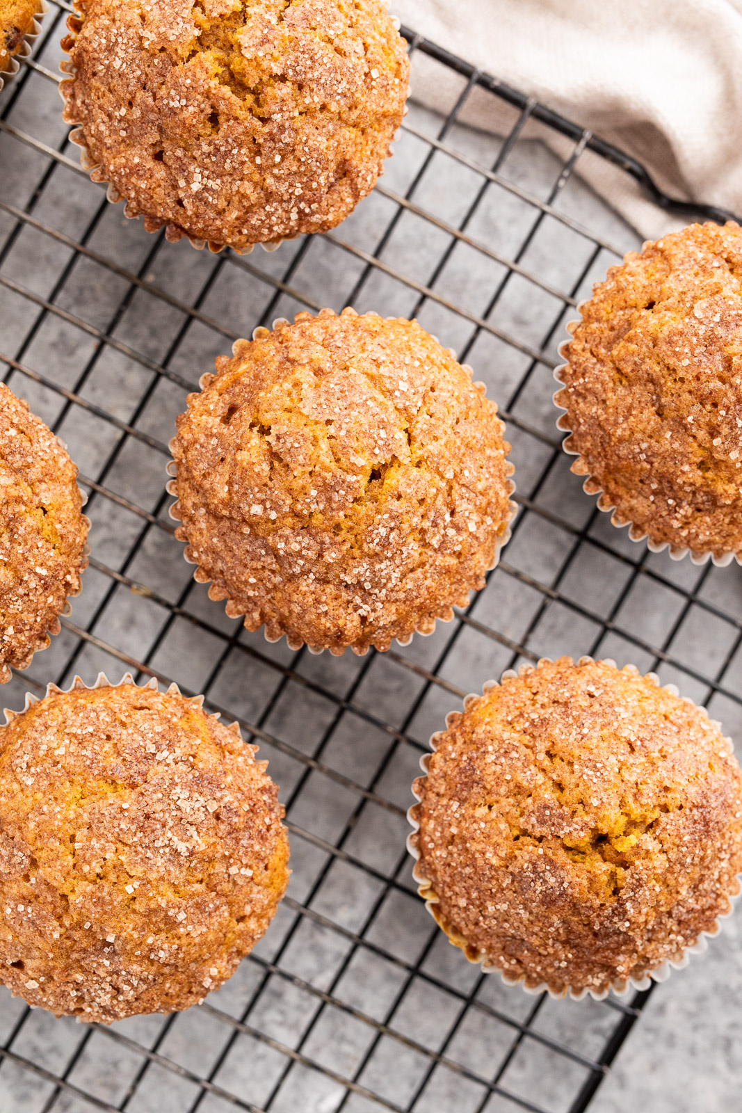 gluten-free pumpkin muffins with cinnamon sugar topping