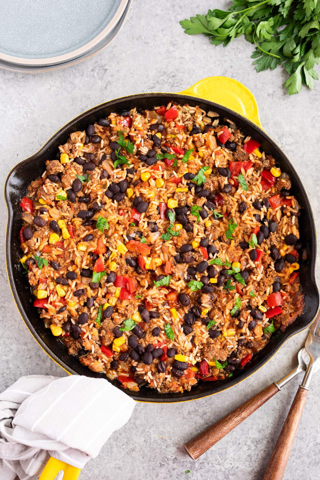 Easy Mexican Beef and Rice Skillet
