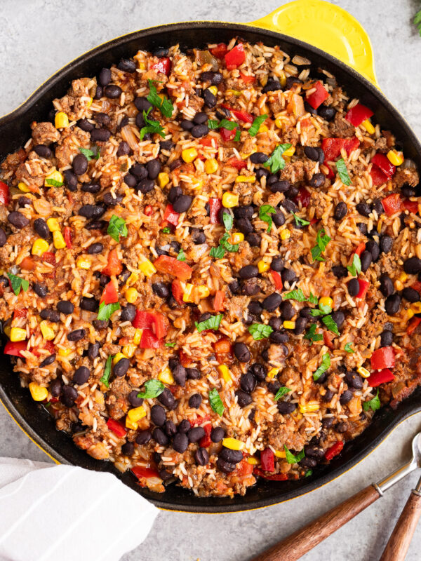 Mexican Beef and Rice Skillet