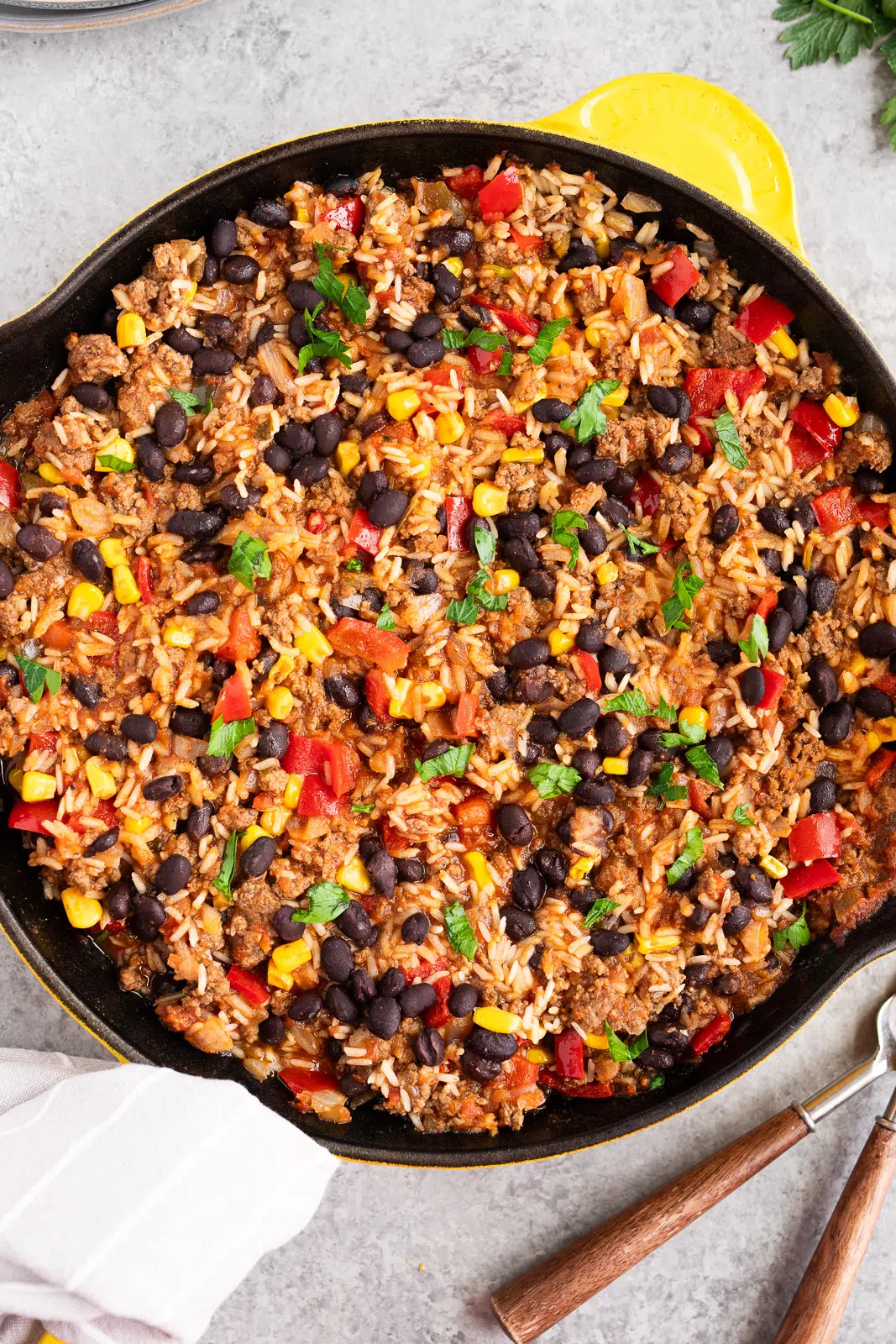 Mexican Beef and Rice Skillet