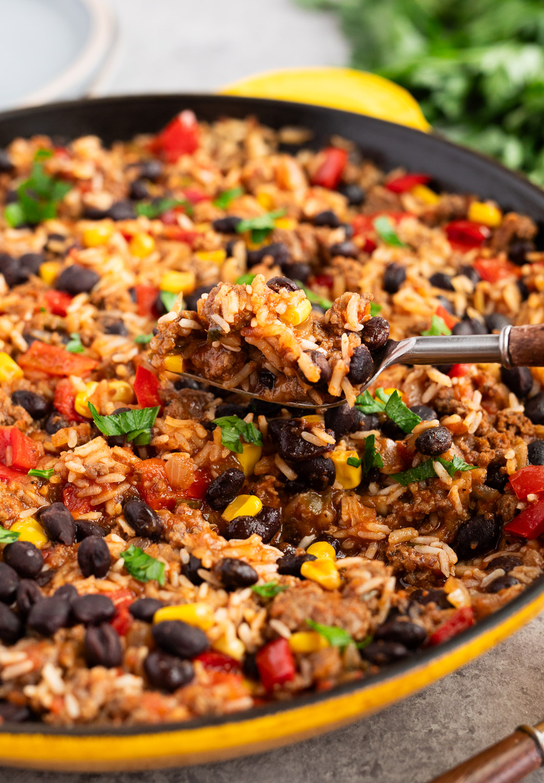 Tex-Mex Beef and Rice Skillet