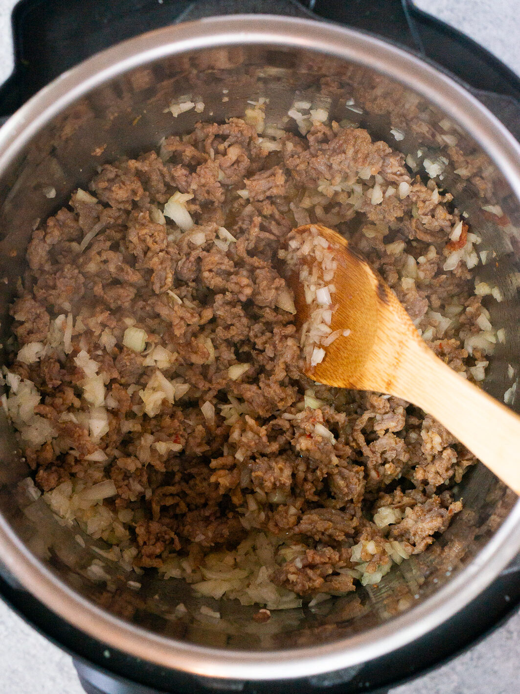 browning ground sausage in instant pot