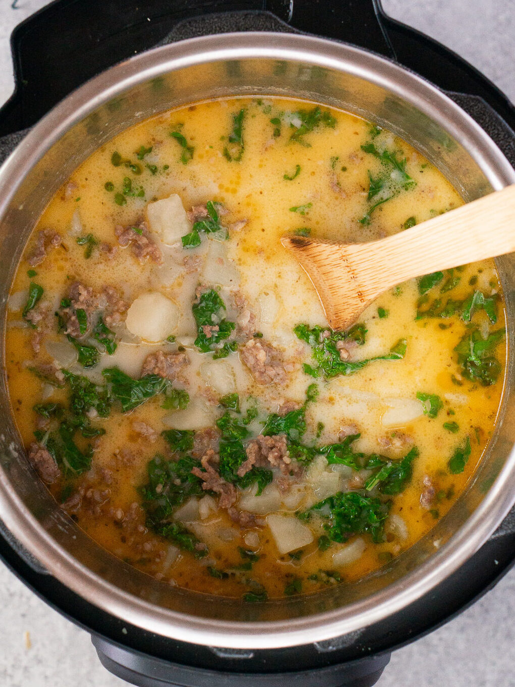 zuppa Toscana cooked in the Instant Pot