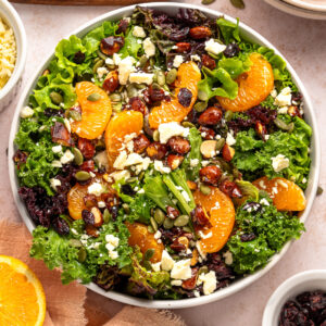 assembling citrus salad