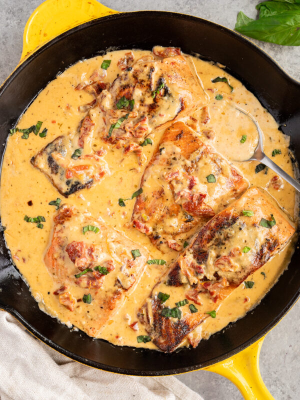 Creamy Marry Me Salmon with garlic parmesan sauce