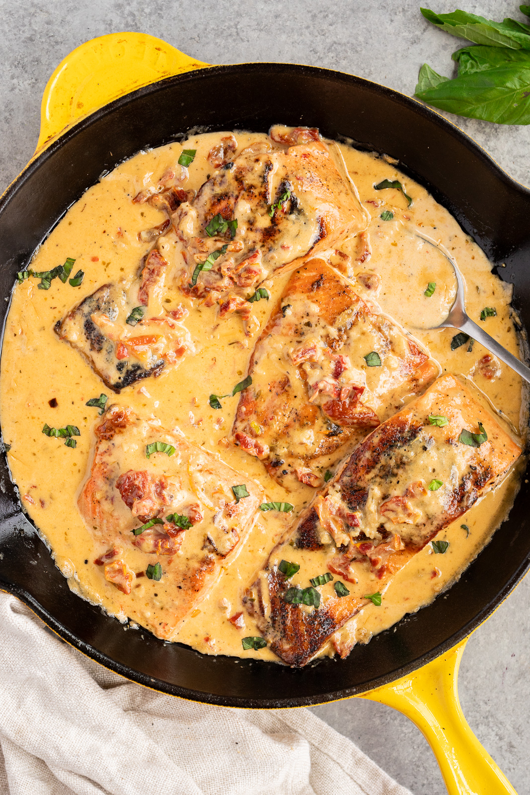 Creamy Marry Me Salmon with garlic parmesan sauce